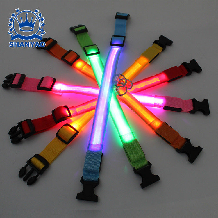 USB luminous dog collar