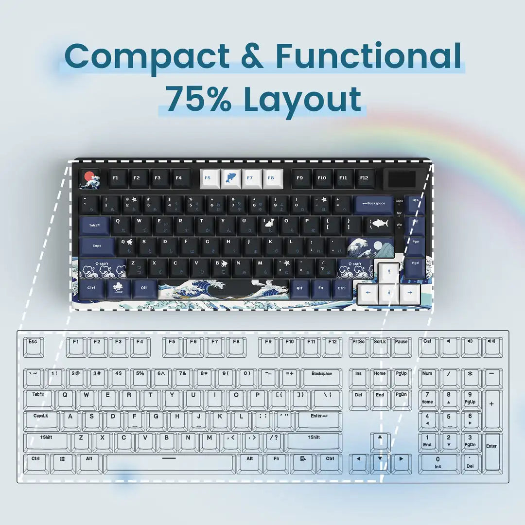 Wired Mechanical Gaming Keyboard with OLED