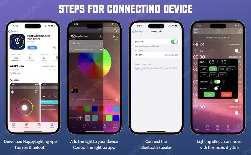 Multifunctional Alarm Clock APP Control